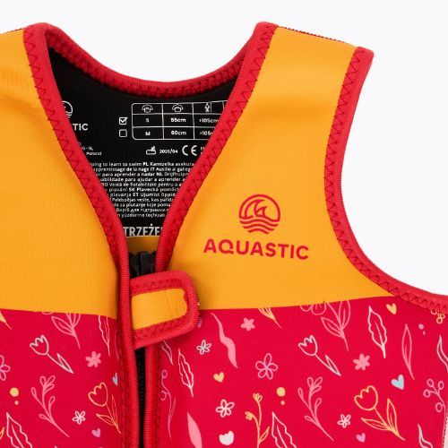 AQUASTIC Junior gyermek úszómellény rózsaszín/sárga