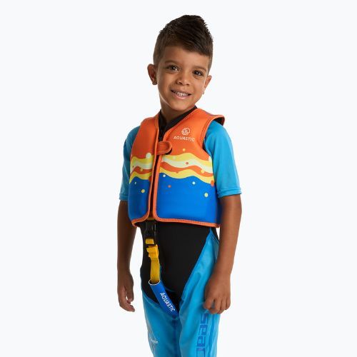 AQUASTIC Junior narancssárga/kék biztonsági mellény