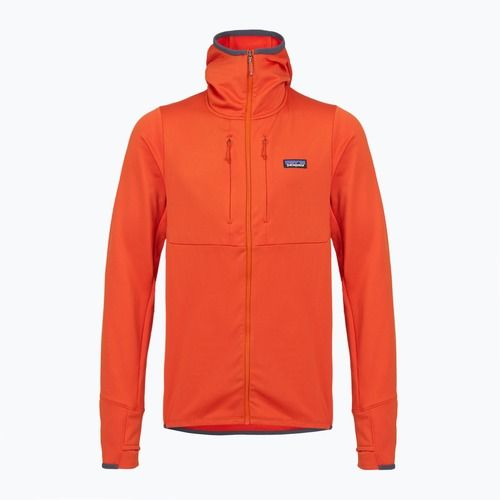 Férfi Patagonia R1 Thermal Full Zip Hoody trekking pulóver pollinator narancssárga
