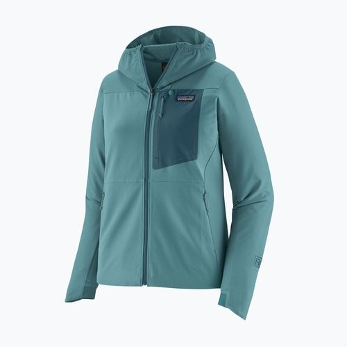 Női softshell dzseki Patagonia R1 CrossStrata Hoody wetland kék