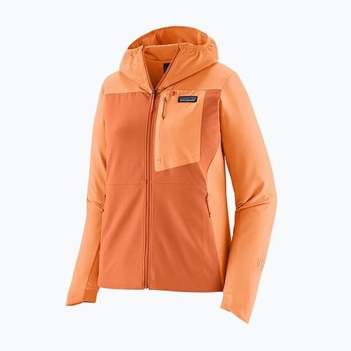 Patagonia női softshell dzseki R1 CrossStrata Hoody rock dinnye