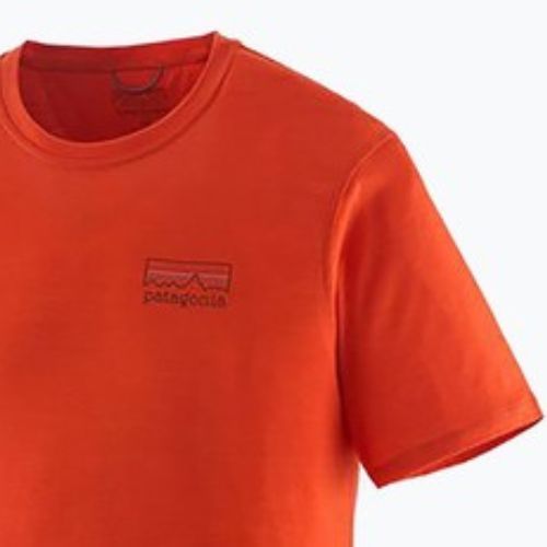 Férfi Patagonia Cap Cool Merino Blend grafikus ing fitz roy strata/pollinator narancssárga