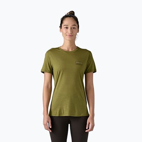 Női Patagonia Cap Cool Merino Blend grafikus ing fitz roy veszteség: öblített zöld