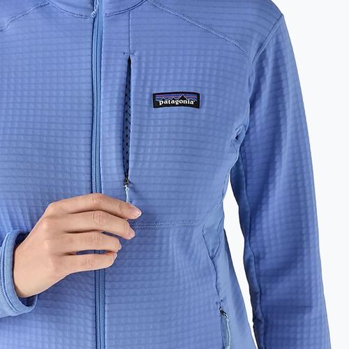 Női softshell dzseki Patagonia R1 Hybrid bőséges kék