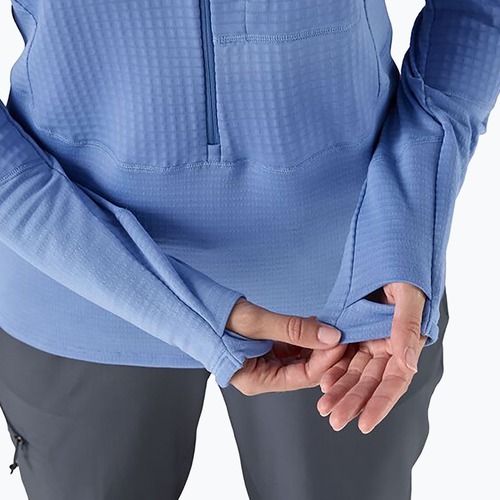 Női softshell dzseki Patagonia R1 Hybrid Hybrid Pullover Hoody bőséges kék