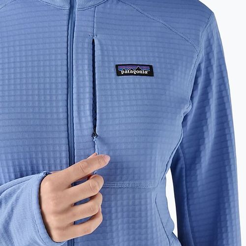 Női softshell dzseki Patagonia R1 Hybrid Hybrid Pullover Hoody bőséges kék