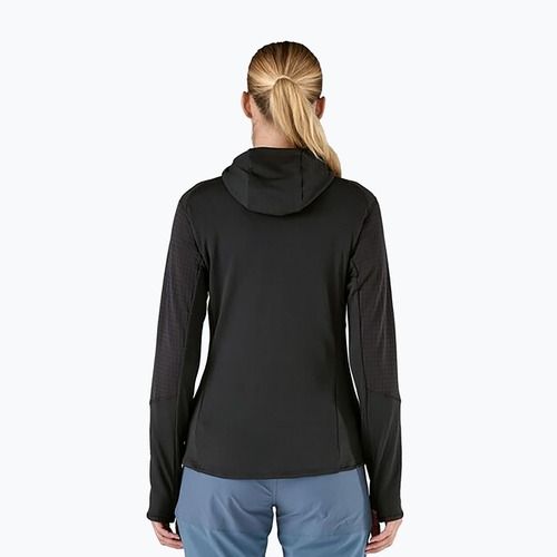 Női softshell dzseki Patagonia R1 Hybrid Hybrid Pullover Hoody fekete
