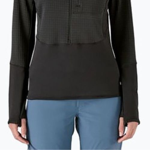Női softshell dzseki Patagonia R1 Hybrid Hybrid Pullover Hoody fekete