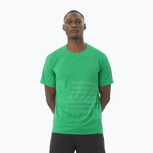 Férfi Salomon Sense Aero Tee GFX parakeet / spearmintme futópóló