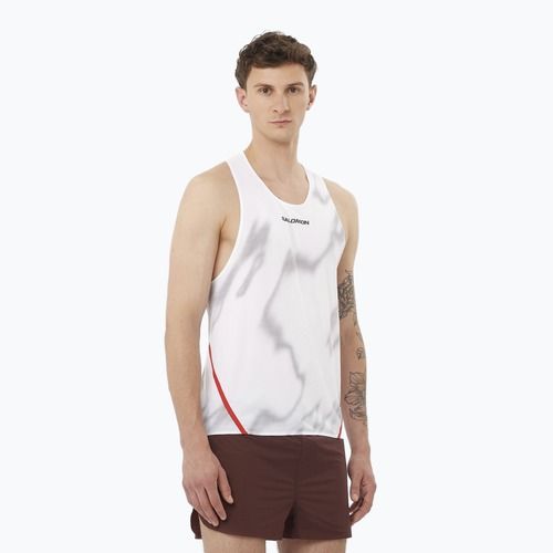 Férfi futó felső Salomon S/Lab Speed Singlet fehér / andorra