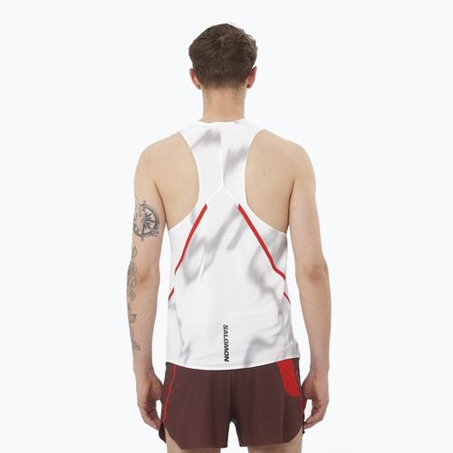 Férfi futó felső Salomon S/Lab Speed Singlet fehér / andorra