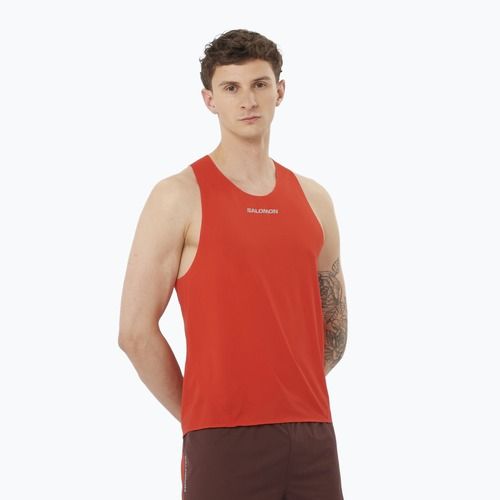 Férfi futó felső Salomon S/Lab Speed Singlet flery piros