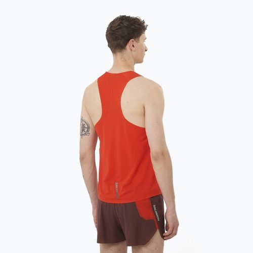 Férfi futó felső Salomon S/Lab Speed Singlet flery piros