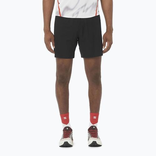 Férfi Salomon S/Lab Speed Spl 7" mélyfekete / tüzes piros futónadrágok