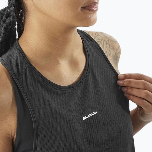 Női futó felső Salomon SHAKEout Core Tank mély fekete