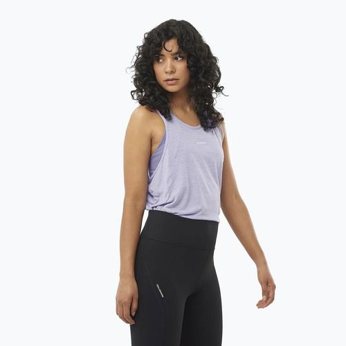 Női futó tank top Salomon SHAKEout Air Tank kozmikus égbolt