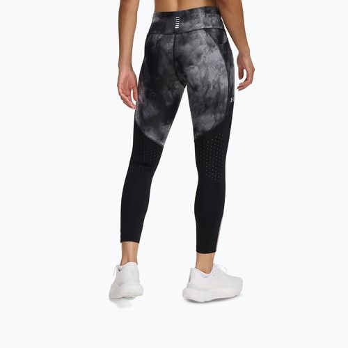 Női Under Armour Launch Printed Ankle futó leggings fekete/fényvisszaverő