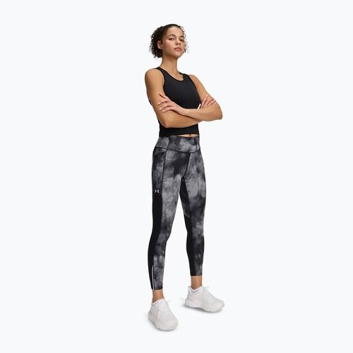 Női Under Armour Launch Printed Ankle futó leggings fekete/fényvisszaverő