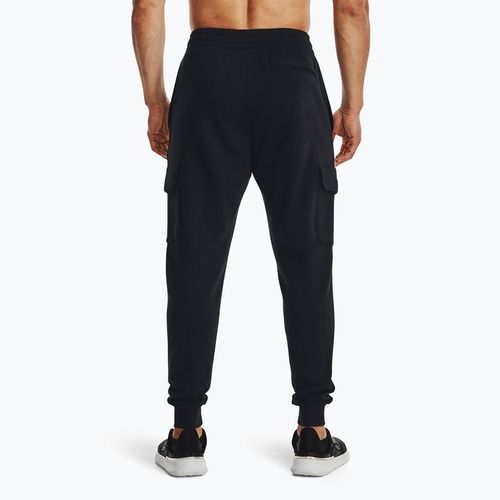 Férfi Under Armour Rival Fleece Cargo Jogger nadrág fekete / fehér
