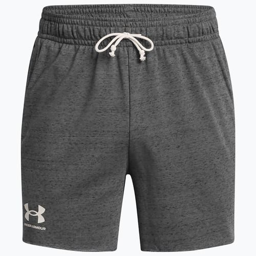 Under Armour férfi Rival Terry 6in castlerock/onyx fehér rövidnadrág