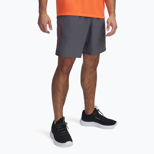 Férfi Under Armour Woven Wordmark edzőnadrág castlerock/tűzszínű edzőnadrág