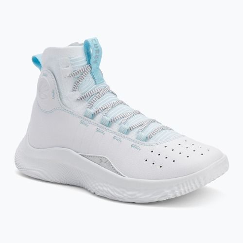 Under Armour CURRY 4 FLOTRO kosárlabda cipő fehér/stream/metál ezüst