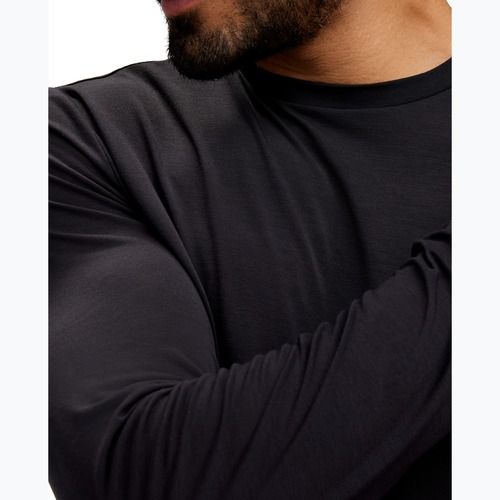 Férfi futó hosszú ujjú HOKA Essential LS Tee fekete
