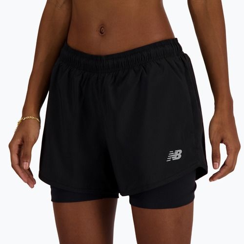 Női New Balance Sport Essentials 2IN1 futó rövidnadrág fekete