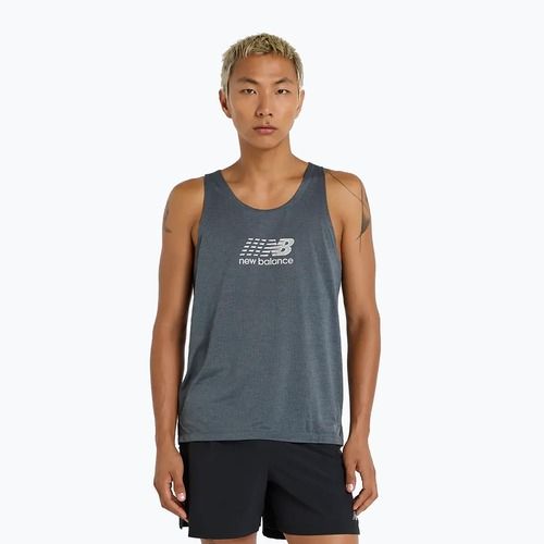 Férfi New Balance Athletics Fényvisszaverő grafit futó felső