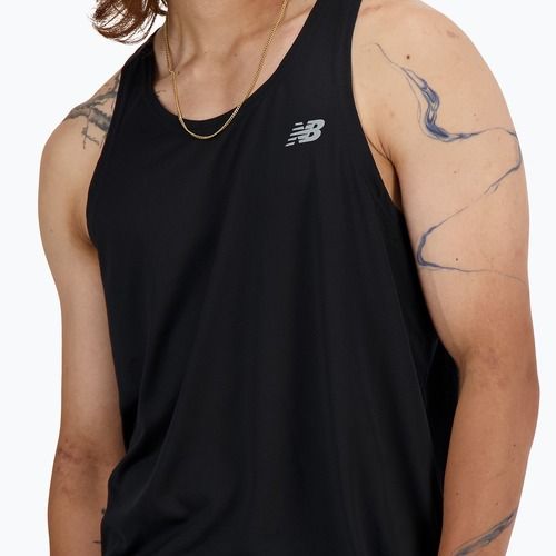Férfi New Balance Sport Essentials Singlet fekete futópóló felső