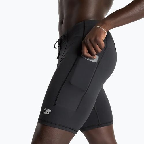 Férfi New Balance Sleek Pocket Half Tight 9" futó rövidnadrág fekete
