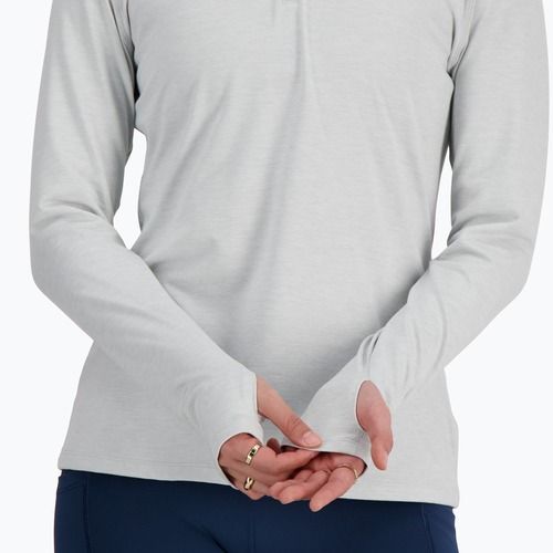 Női New Balance Sport Essentials Space Dye hamuszürke futó pulóver
