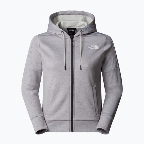 Női The North Face Reaxion Fleece Full Zip Hoodie tnf világosszürke szürke szőrzet