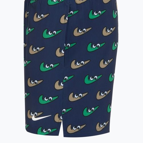 Férfi Nike Multi Print 5" Volley úszónadrág éjfekete tengerészkék