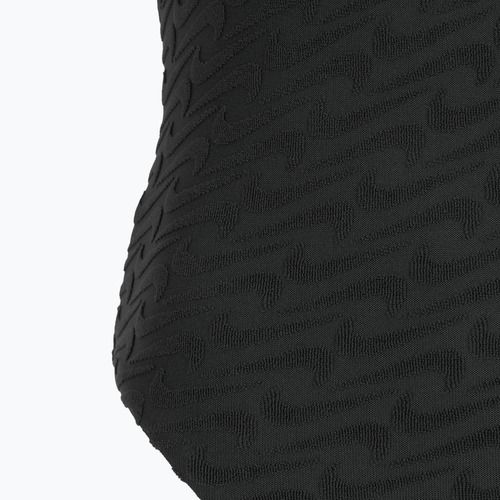 Női egyrészes fürdőruha Nike Swoosh Link Y-Back fekete