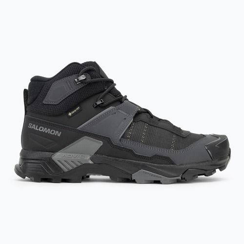 Férfi túracipő Salomon X Ultra 5 MID Wide GTX black/asphalt/ castlerock