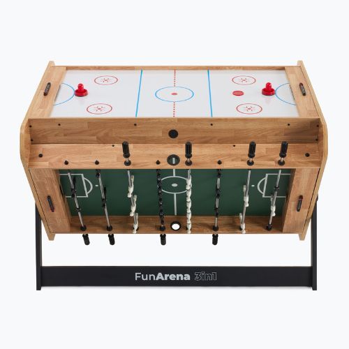OneTeam FunArena 3 az 1-ben csocsó, cymball, fa/fekete biliárdasztal
