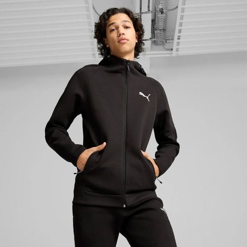Férfi pulóver PUMA Evostripe Hoodie FZ DK puma fekete puma fekete
