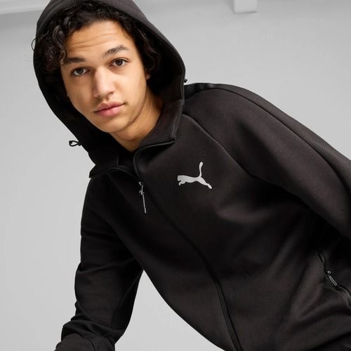 Férfi pulóver PUMA Evostripe Hoodie FZ DK puma fekete puma fekete