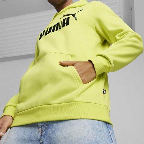 Férfi PUMA Essentials Big Logo Hoodie FL lime sheen melegítőfelső