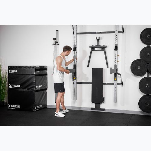 TREXO Mercury fali ketrec paddal és tányértartóval fekete színben