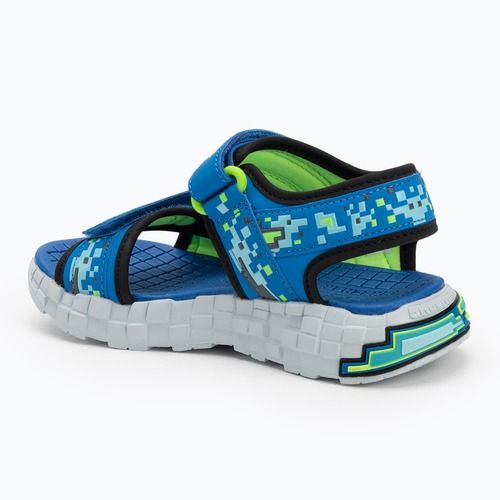 SKECHERS Mega Splash gyermek szandál fekete/kék/lila/lime
