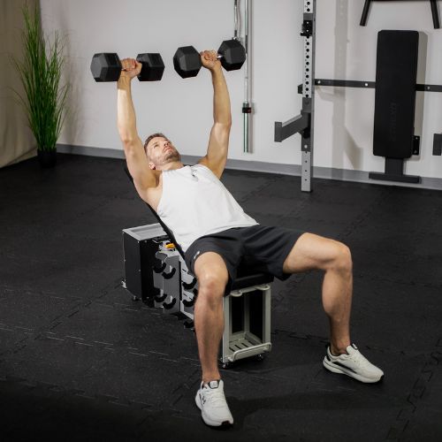 XTREXO Storage állítható edzőpad fekete