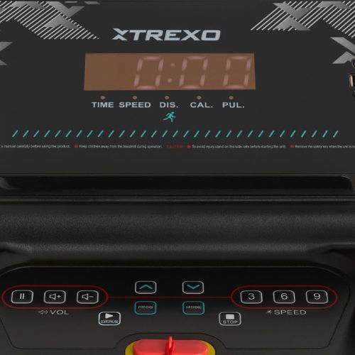 TREXO X110 elektromos futópad fekete színű