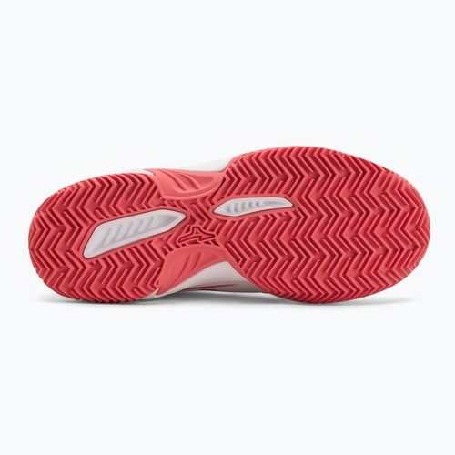 Gyermek teniszcipő Mizuno Break Shot 5 Jr CC fehér/kék gránit/calypso korall