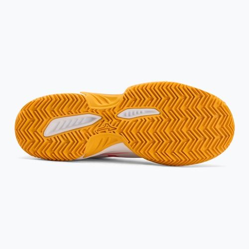 Gyermek teniszcipő Mizuno Break Shot 5 Jr CC fehér/calypso korall/citrus