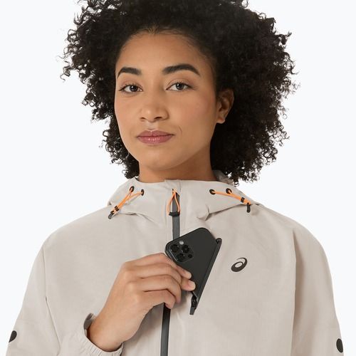 Női ASICS Fujitrail Elite vízálló krémszínű futódzseki