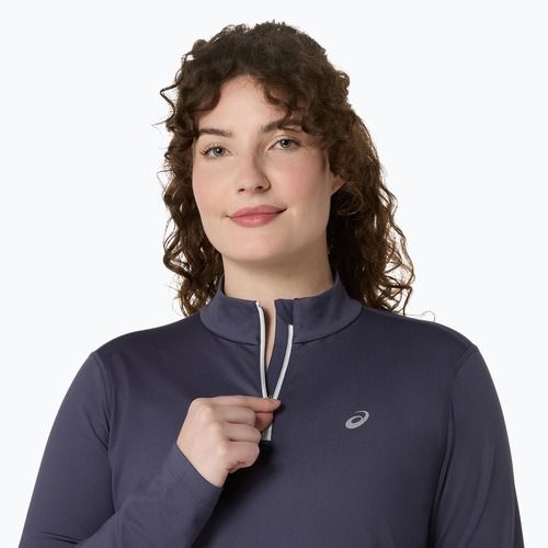 Női ASICS Core LS Half Zip téli indigó köd futó hosszú ujjú