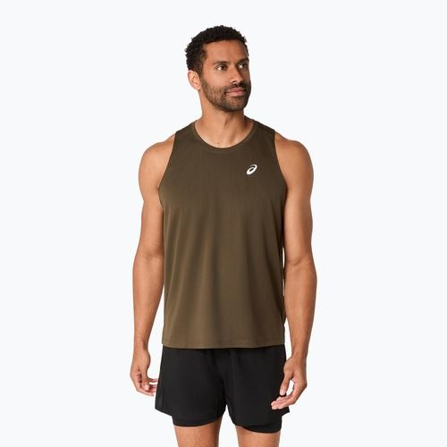 Férfi ASICS Core Singlet barna kő futópóló
