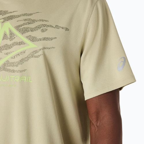 ASICS férfi Fujitrail Logo SS futópóló khaki színben